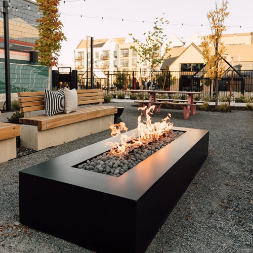 fire pit in the grilling area