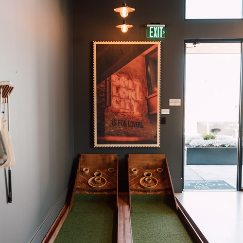 putt-ski ball game with Salt Lake City picture above 
