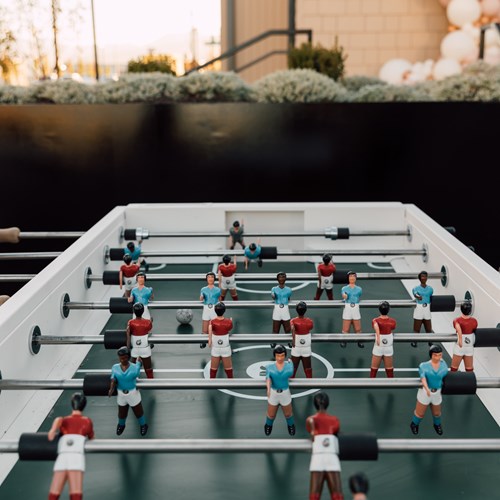 foosball table in the game lawn
